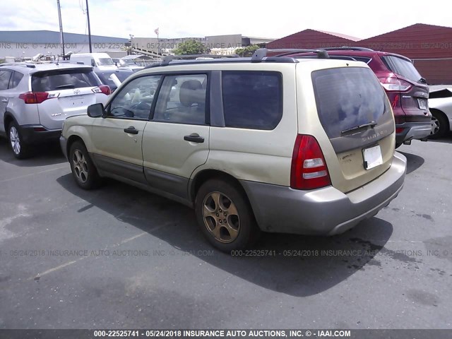 JF1SG65663H706521 - 2003 SUBARU FORESTER 2.5XS GREEN photo 3