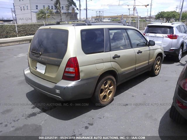 JF1SG65663H706521 - 2003 SUBARU FORESTER 2.5XS GREEN photo 4