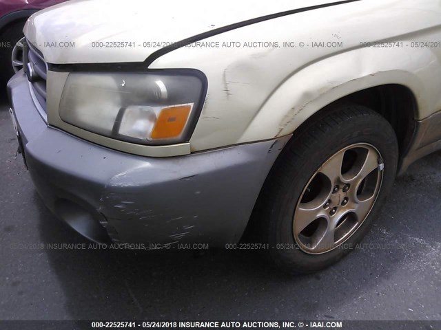 JF1SG65663H706521 - 2003 SUBARU FORESTER 2.5XS მწვანე ფოტო 6