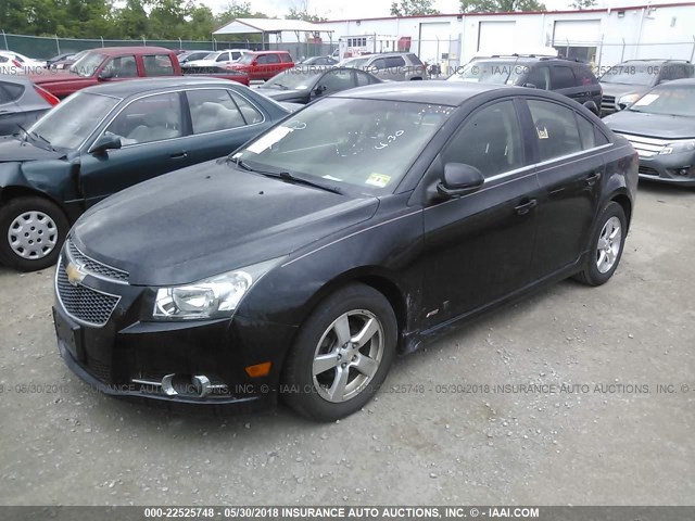1G1PF5S94B7278280 - 2011 CHEVROLET CRUZE LT BLACK photo 2