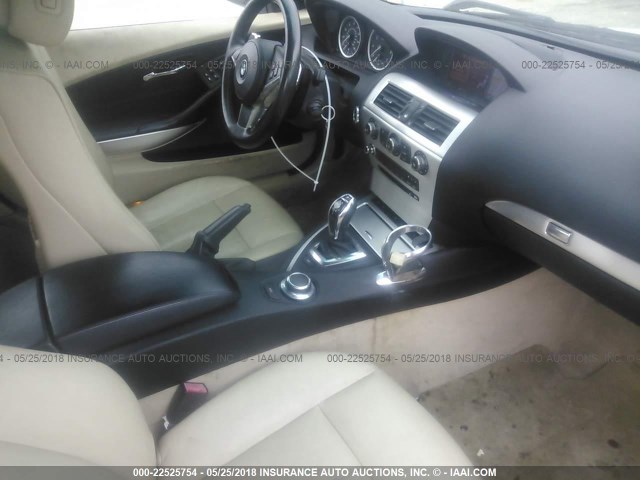 WBAEB53568CX63846 - 2008 BMW 650 I WHITE photo 5