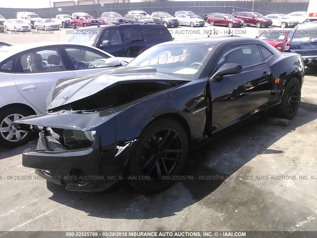 2G1FA1E36C9121845 - 2012 CHEVROLET CAMARO LS BLACK photo 2