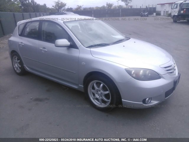 JM1BK143641179920 - 2004 MAZDA 3 HATCHBACK SILVER photo 1