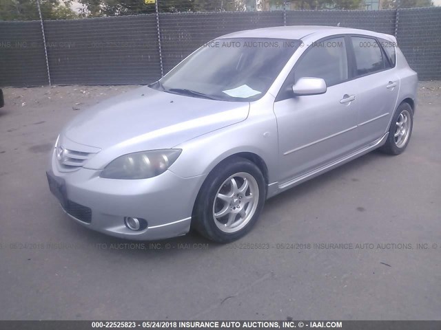 JM1BK143641179920 - 2004 MAZDA 3 HATCHBACK SILVER photo 2