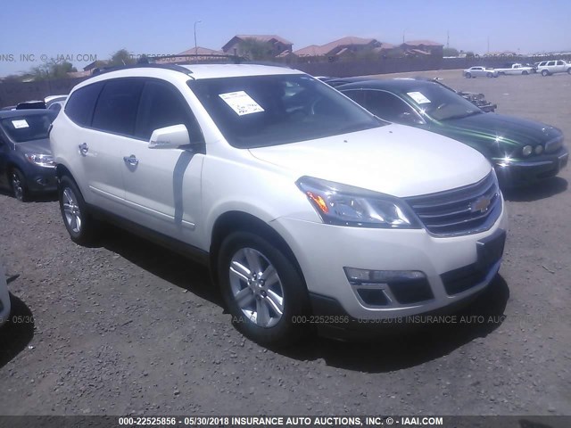 1GNKVGKD6EJ106402 - 2014 CHEVROLET TRAVERSE LT WHITE photo 1