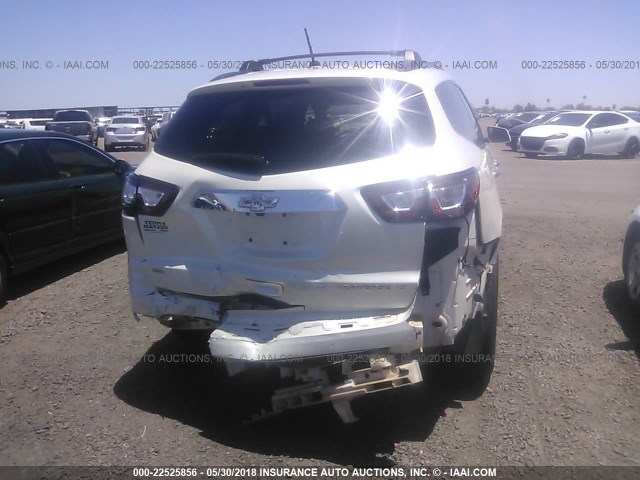 1GNKVGKD6EJ106402 - 2014 CHEVROLET TRAVERSE LT WHITE photo 6