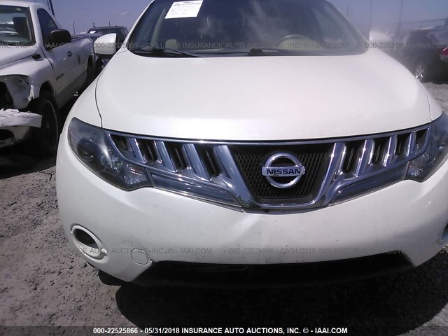 JN8AZ18W59W103440 - 2009 NISSAN MURANO S/SL/LE WHITE photo 6