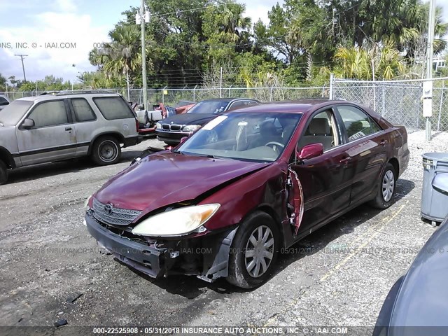 4T1BE32KX4U371462 - 2004 TOYOTA CAMRY LE/XLE/SE Bordo foto 2