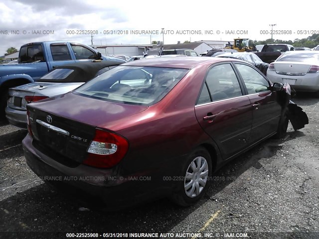 4T1BE32KX4U371462 - 2004 TOYOTA CAMRY LE/XLE/SE Bordo foto 4