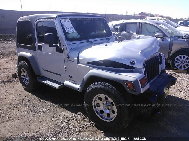 1J4FA49S95P361318 - 2005 JEEP WRANGLER / TJ SPORT SILVER photo 1