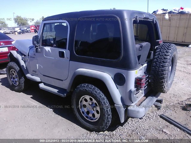 1J4FA49S95P361318 - 2005 JEEP WRANGLER / TJ SPORT SILVER photo 3