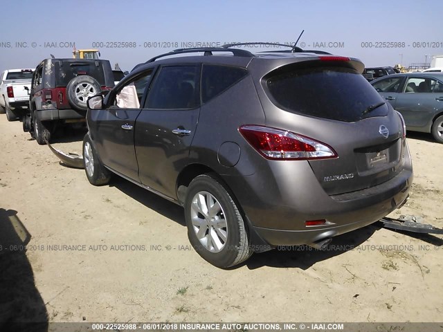 JN8AZ1MU1CW101311 - 2012 NISSAN MURANO S/SL/LE GRAY photo 3