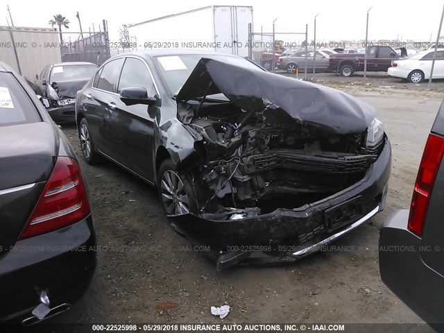 1HGCR3F83EA036172 - 2014 HONDA ACCORD EXL BLACK photo 1