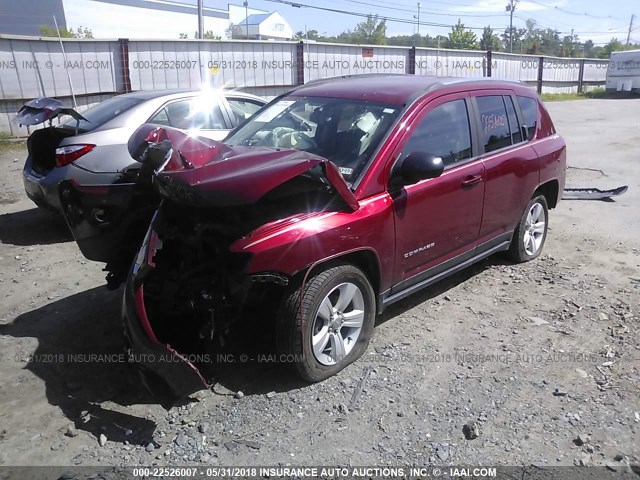 1C4NJCEB5DD211031 - 2013 JEEP COMPASS LATITUDE 红色 照片 2