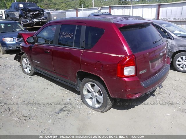 1C4NJCEB5DD211031 - 2013 JEEP COMPASS LATITUDE 红色 照片 3