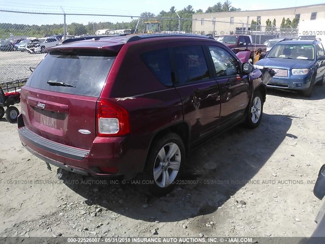 1C4NJCEB5DD211031 - 2013 JEEP COMPASS LATITUDE 红色 照片 4