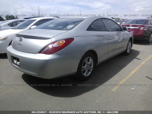 4T1CE38P24U817739 - 2004 TOYOTA CAMRY SOLARA SE/SLE ვერცხლისფერი ფოტო 4