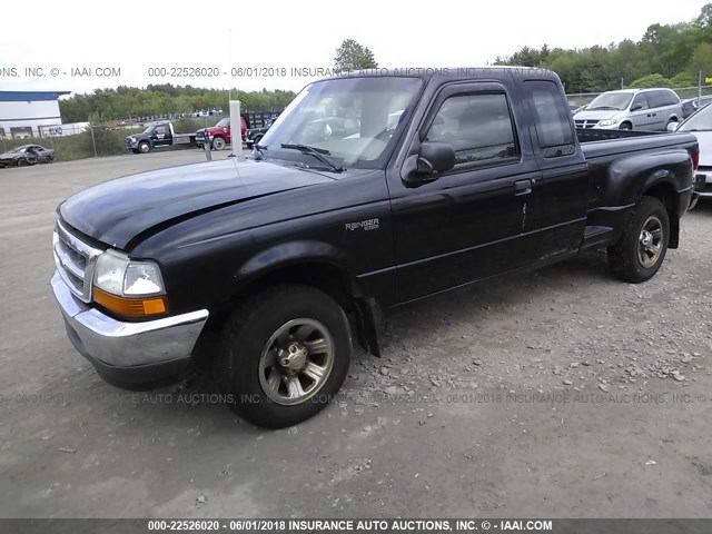 1FTYR14V4YPB46439 - 2000 FORD RANGER SUPER CAB BLACK photo 2