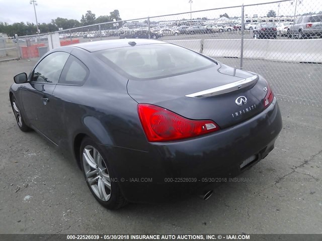 JNKCV64E88M103922 - 2008 INFINITI G37 JOURNEY/SPORT GRAY photo 3