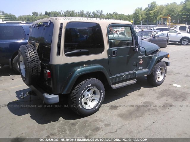 1J4FA59S0YP700798 - 2000 JEEP WRANGLER / TJ SAHARA GREEN photo 4