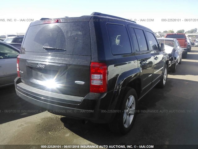 1C4NJRFB5GD672848 - 2016 JEEP PATRIOT LATITUDE BLACK photo 4