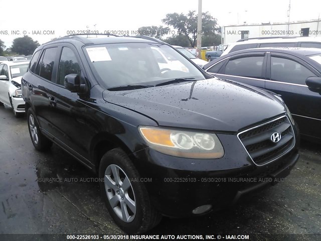 5NMSH13E37H071640 - 2007 HYUNDAI SANTA FE SE/LIMITED BLACK photo 1