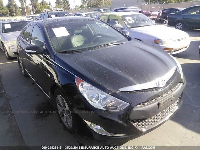 KMHEC4A43DA069511 - 2013 HYUNDAI SONATA HYBRID BLACK photo 1