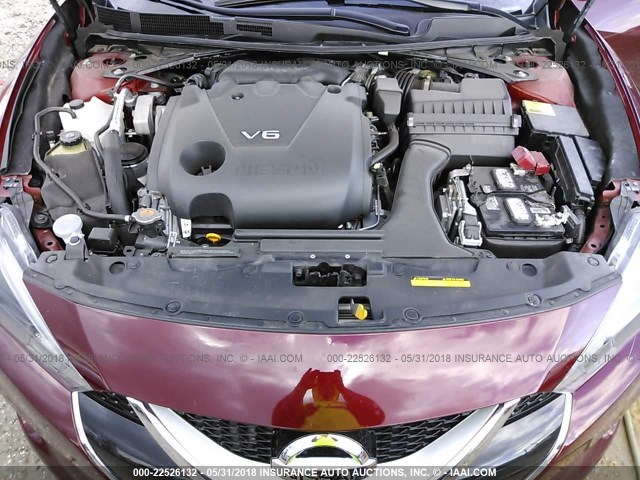 1N4AA6AP2HC385769 - 2017 NISSAN MAXIMA 3.5S/SV/SL/SR/PLAT MAROON photo 10