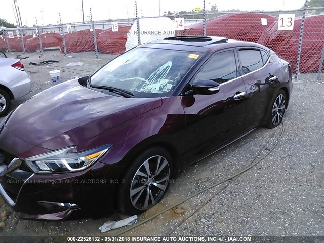 1N4AA6AP2HC385769 - 2017 NISSAN MAXIMA 3.5S/SV/SL/SR/PLAT MAROON photo 6