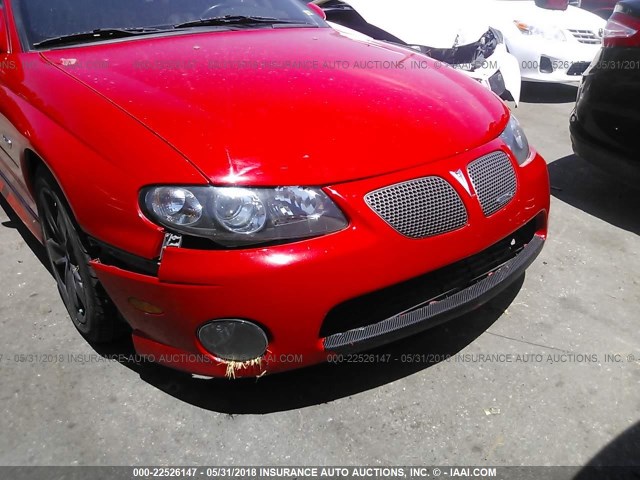 6G2VX12G04L200941 - 2004 PONTIAC GTO RED photo 6