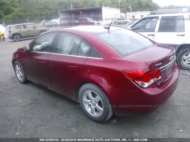 1G1PC5SB5E7435217 - 2014 CHEVROLET CRUZE LT BURGUNDY photo 3