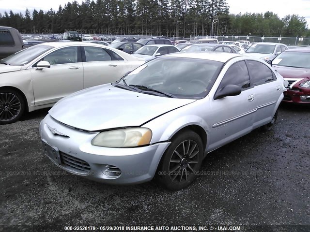 1C3EL46X91N718647 - 2001 CHRYSLER SEBRING LX SILVER photo 2