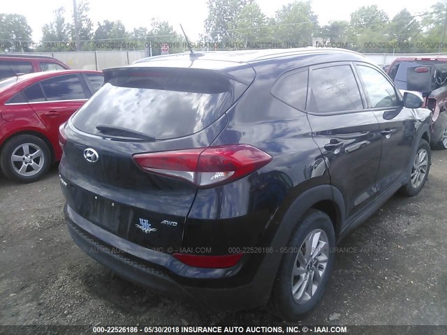 KM8J3CA41GU046885 - 2016 HYUNDAI TUCSON LIMITED/SPORT AND ECO/SE BLACK photo 4