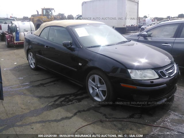 YS3FH71U676104506 - 2007 SAAB 9-3 AERO BLACK photo 1