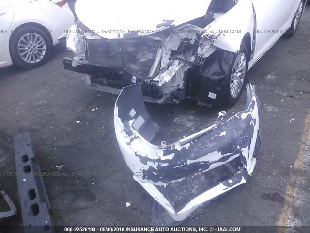 4T4BF1FK0DR336365 - 2013 TOYOTA CAMRY L/SE/LE/XLE WHITE photo 6