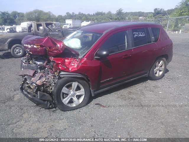 1C4NJDBB9ED728148 - 2014 JEEP COMPASS SPORT RED photo 2