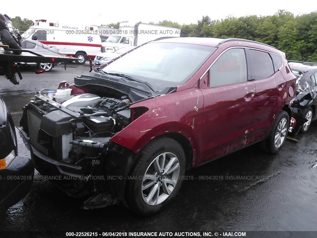 5XYZUDLA5FG267547 - 2015 HYUNDAI SANTA FE SPORT  RED photo 2