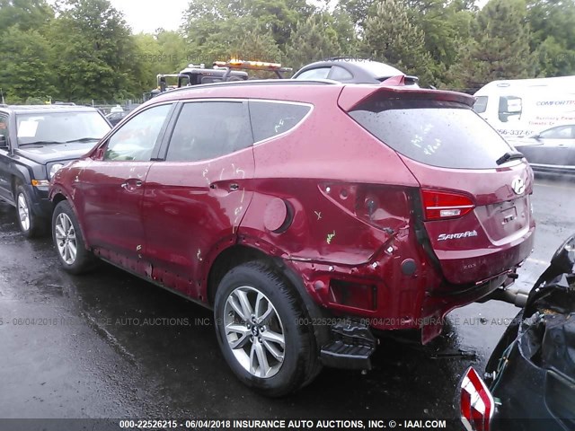 5XYZUDLA5FG267547 - 2015 HYUNDAI SANTA FE SPORT  RED photo 3