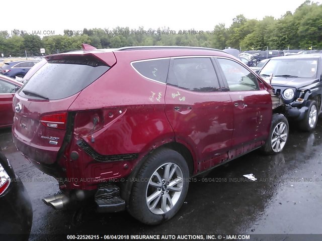 5XYZUDLA5FG267547 - 2015 HYUNDAI SANTA FE SPORT  RED photo 4