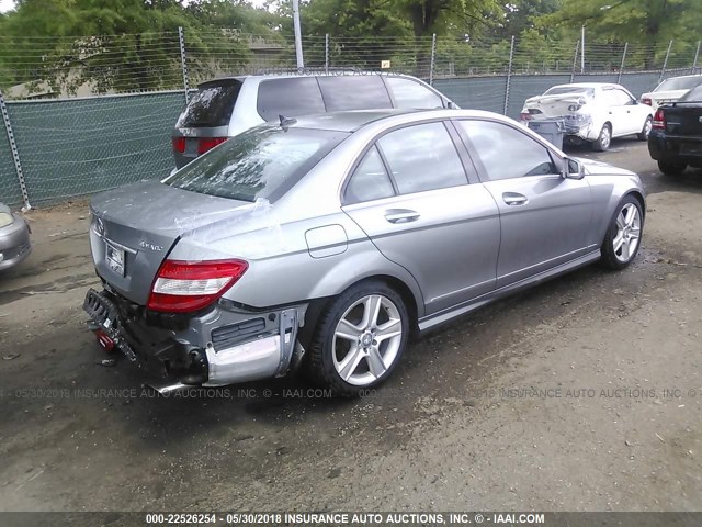 WDDGF8BB9AR098801 - 2010 MERCEDES-BENZ C 300 4MATIC SILVER photo 4