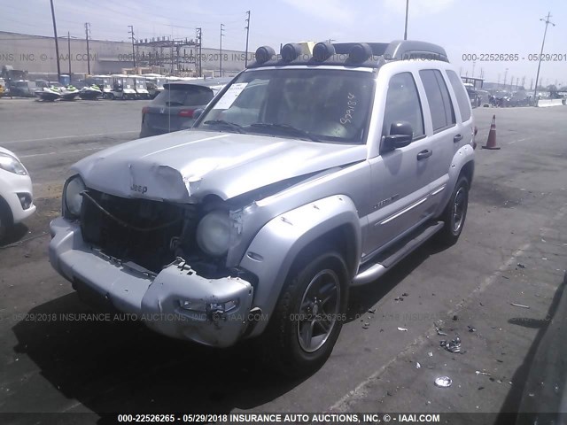 1J4GK38K13W626703 - 2003 JEEP LIBERTY RENEGADE SILVER photo 2