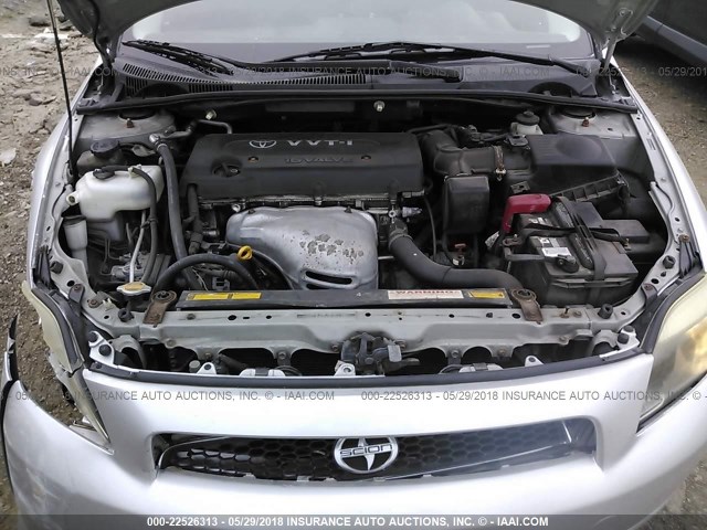 JTKDE177460122647 - 2006 TOYOTA SCION TC SILVER photo 10