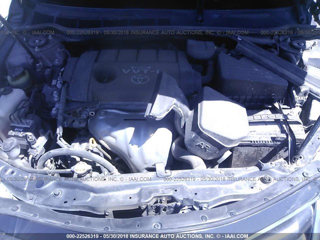 4T4BF3EK4AR048731 - 2010 TOYOTA CAMRY SE/LE/XLE GRAY photo 10