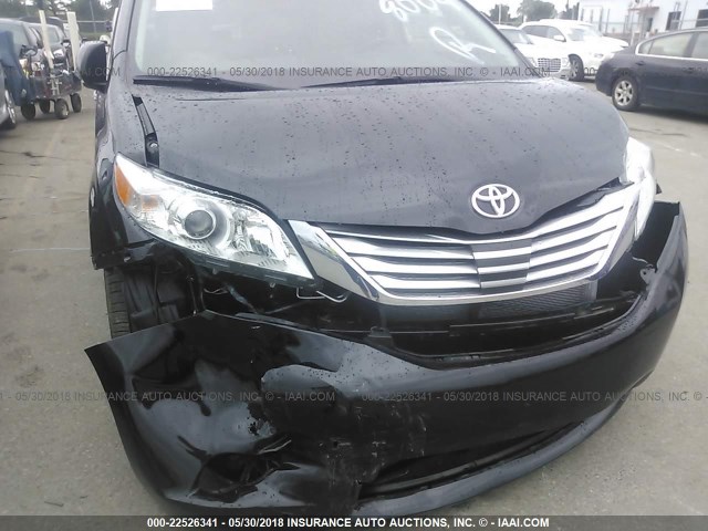 5TDYK3DC0ES518004 - 2014 TOYOTA SIENNA XLE/LIMITED BLACK photo 6