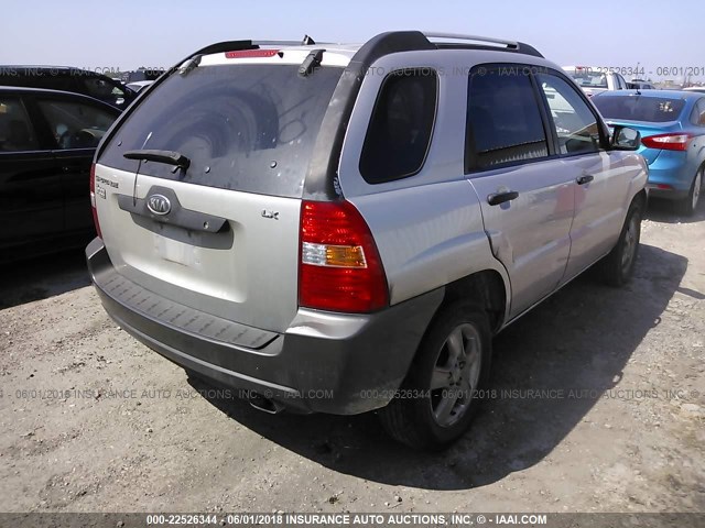 KNDJF724557051651 - 2005 KIA NEW SPORTAGE  SILVER photo 4