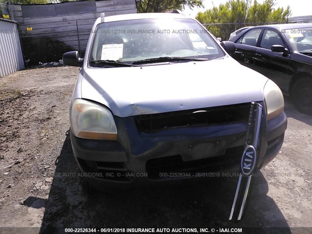 KNDJF724557051651 - 2005 KIA NEW SPORTAGE  SILVER photo 6