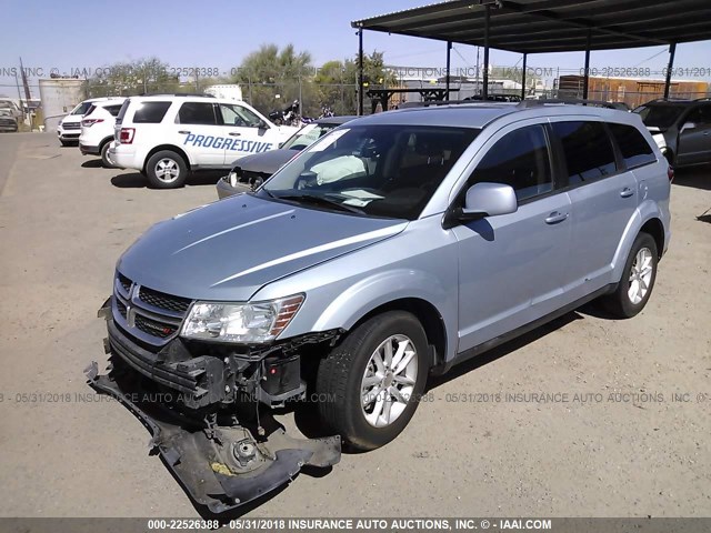 3C4PDCBB0DT626675 - 2013 DODGE JOURNEY SXT Azul foto 2