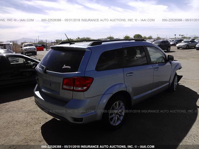 3C4PDCBB0DT626675 - 2013 DODGE JOURNEY SXT Azul foto 4