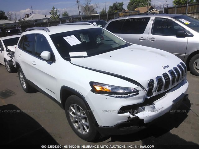 1C4PJMCB0FW714801 - 2015 JEEP CHEROKEE LATITUDE WHITE photo 1