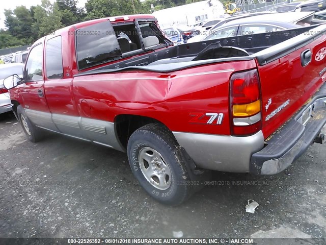 2GCEK19T9Y1202306 - 2000 CHEVROLET SILVERADO K1500 RED photo 3